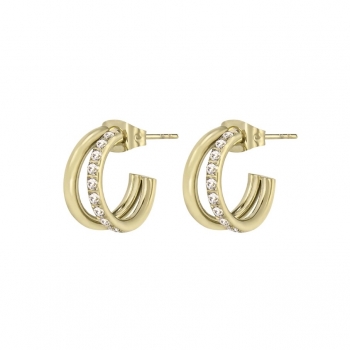 Crown Duo Hoop Gold