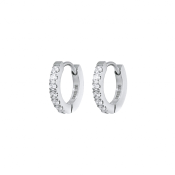 Crown Huggie Clear/Steel