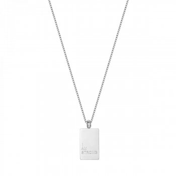 I AM STRONG Necklace Silver