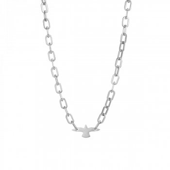 Dove Chain Necklace Silver