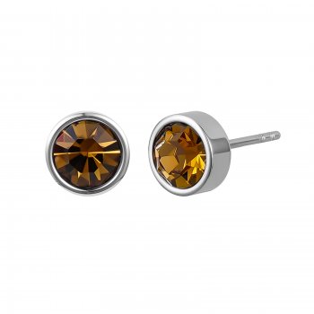 Lima Small Earring Brown/Silver