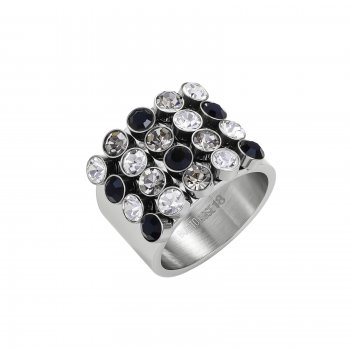 Lima Large Ring Black/Silver