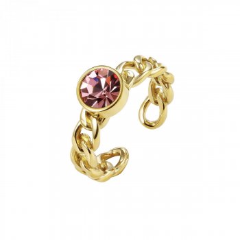 Lima Chain Ring Pink/Gold