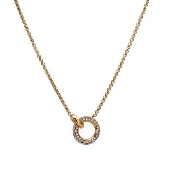 Hitch Crystal Necklace Clear/Gold
