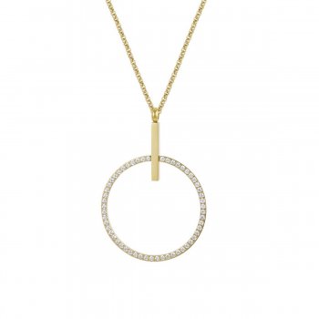 Zone Crystal Necklace Clear/Gold