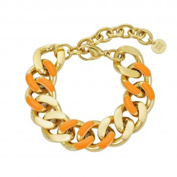 Riviera Reversible Bracelet Orange/Gold