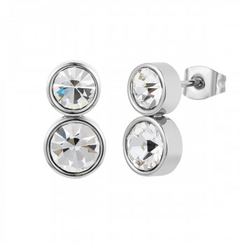 Lima Duo Earring Clear/Silver