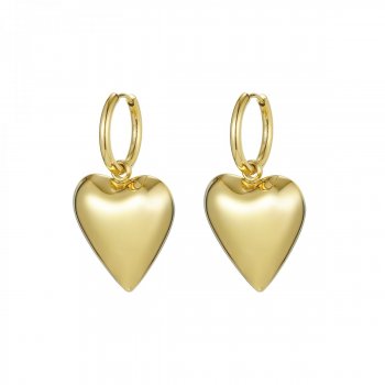 Bold Heart Earring Gold