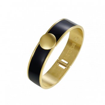 Capri Enamel Large Bracelet Black/Gold