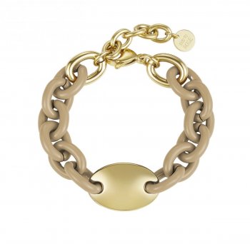 Alex Enamel Bracelet Sand/Gold