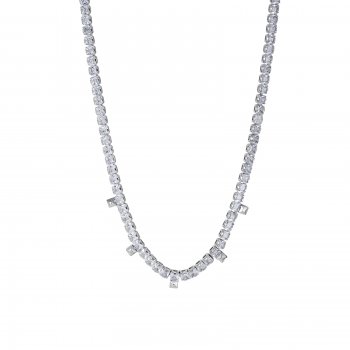 Ice Rivet Necklace Silver