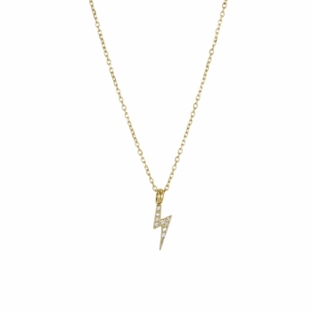 Flash Crystal Necklace Gold