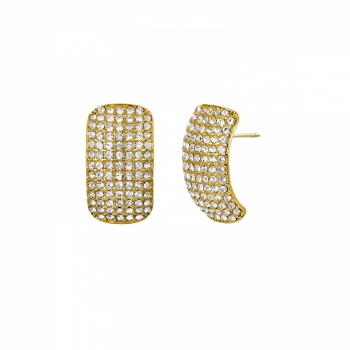 Studio Earring Clear/Gold