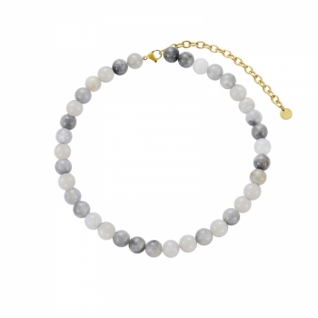 Marbella Necklace Grey/Gold