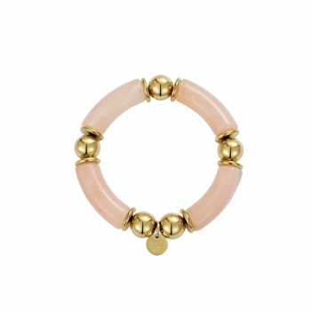 Brooks Beads Resin Bracelet Pink/Gold