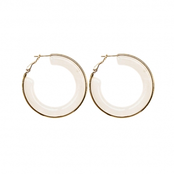 Halo Resin Earring Ivory