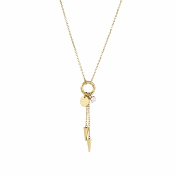 Spike Short Necklace Gold
