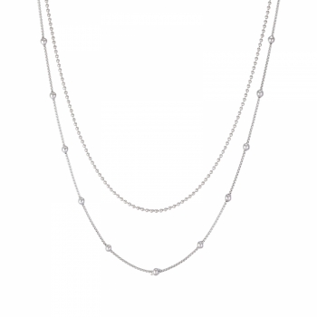 Sacramento 2-Row Necklace Silver
