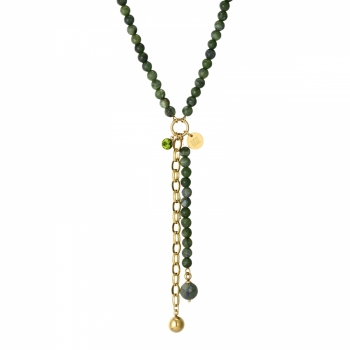 Beverly Icon Necklace Green/Gold