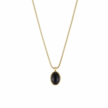 Retro Necklace Black/gold