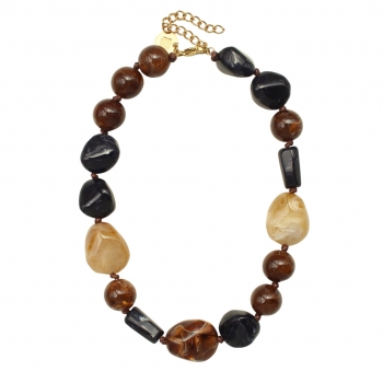 Molto Resin Necklace Mix Black
