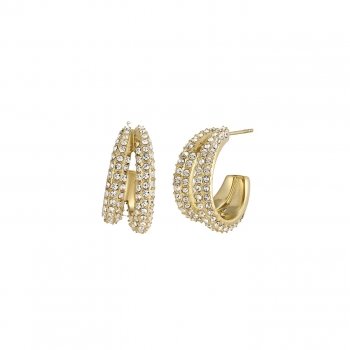 Iris Duo Earring Clear/Gold