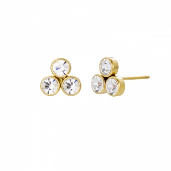 Lima Trio Earring Clear/Gold