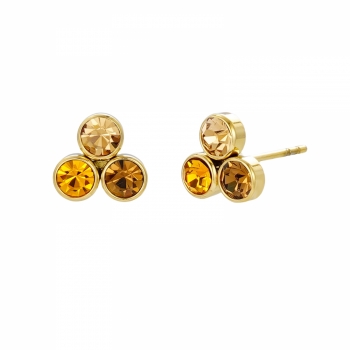 Lima Trio Earring Amber/Gold