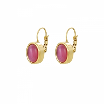 Retro Earring Pink/Gold