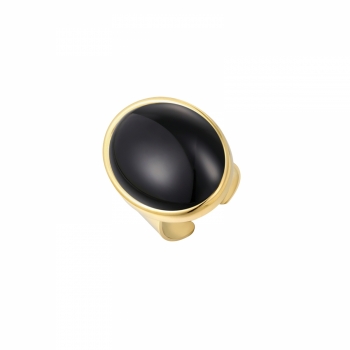 Retro Big Ring Black/Gold