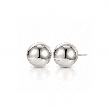 Globe 12mm Stud Earring Silver