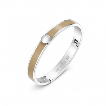 Capri Enamel Bracelet Sand/Silver