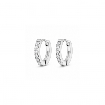 Crown Huggie Clear/Steel