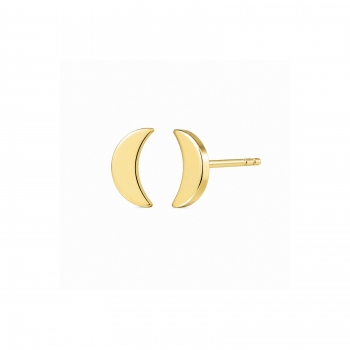 Moon Stud Earring Gold