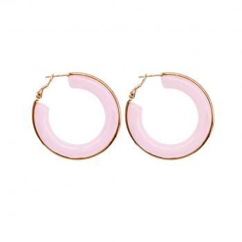 Halo Resin Earring Pink