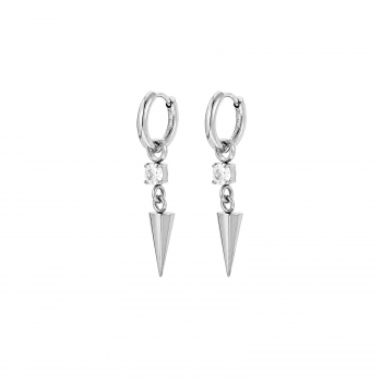 Spike Crystal Earring Clear/Silver
