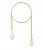 Devious Pearl Tie Necklace Gold