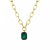 Aspen Link Necklace Green/Gold
