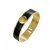 Capri Enamel Large Bracelet Black/Gold
