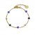 Globe Enamel Bracelet Blue/Gold