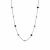 Globe Enamel Necklace Black/Silver