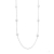 Clover Plain Long Necklace Silver