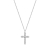 Cross Crystal Necklace Silver