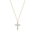 Cross Crystal Necklace Gold