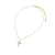 Cross Crystal Necklace Gold