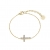 Cross Crystal Bracelet Gold