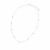 Clover Multi Long Necklace White/Gold