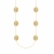 Ray Oval Long Necklace Gold