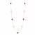 Clover Mix Long Necklace Ivory/Black/Gold