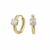 Ice Creole Earring Clear/Gold